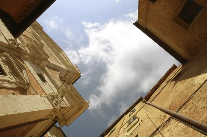 Stampa con cornice : Prospettiva in Siena. Stampa con cornice : Prospettiva in Siena.