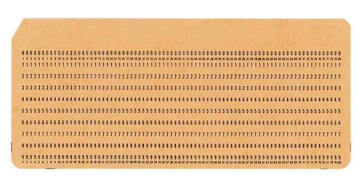 Stampa con cornice : Carta perforata per programmazione. Stampa con cornice : Carta perforata per programmazione.