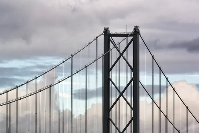 Stampa con cornice : Pilone e cavi del Ponte di Rete della Forth.