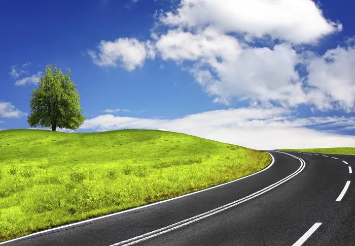 Stampa con cornice : Strada e cielo nuvoloso. Stampa con cornice : Strada e cielo nuvoloso.