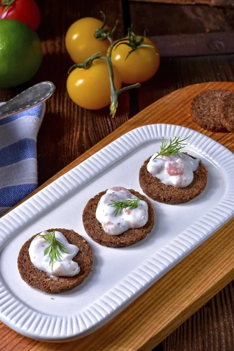 Stampa con cornice : Insalata di granchio rustico.
