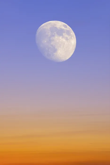 Stampa con cornice : Cielo con la luna, componendo. Stampa con cornice : Cielo con la luna, componendo.