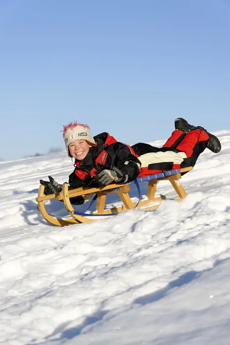 Stampa con cornice : Sledding Stampa con cornice : Sledding