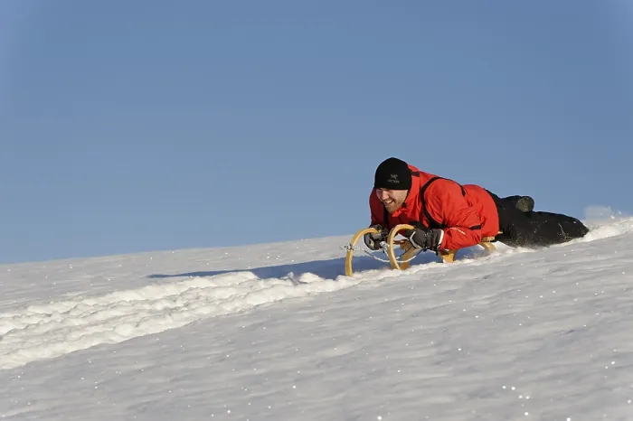 Stampa con cornice : Sledding Stampa con cornice : Sledding