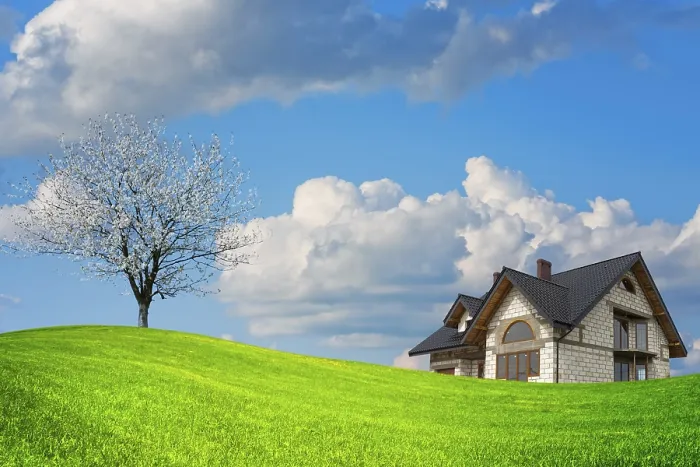 Stampa con cornice : Paesaggio primaverile