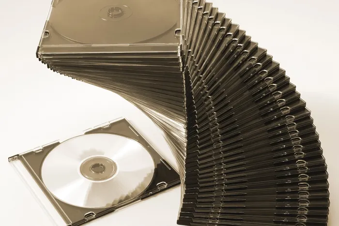 Stampa con cornice : Pila di CD Stampa con cornice : Pila di CD