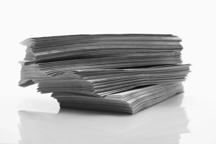 Stampa con cornice : Pila di buste.