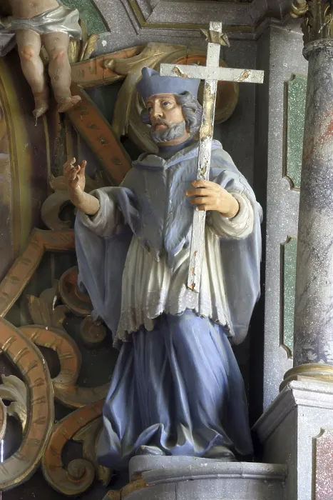 Stampa con cornice : Statua del Santo. Stampa con cornice : Statua del Santo.