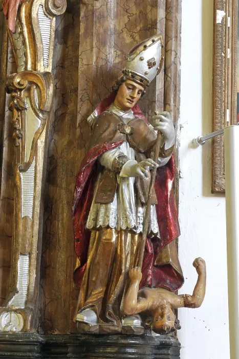 Stampa con cornice : Statua del santo