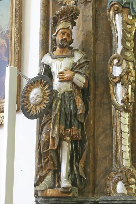 Stampa con cornice : Statua del santo Stampa con cornice : Statua del santo