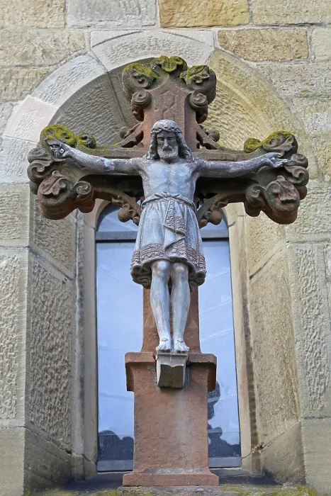 Stampa con cornice : Croce di pietra Stampa con cornice : Croce di pietra