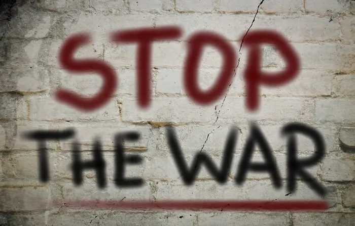 Stampa con cornice : Stop Guerra Concepto