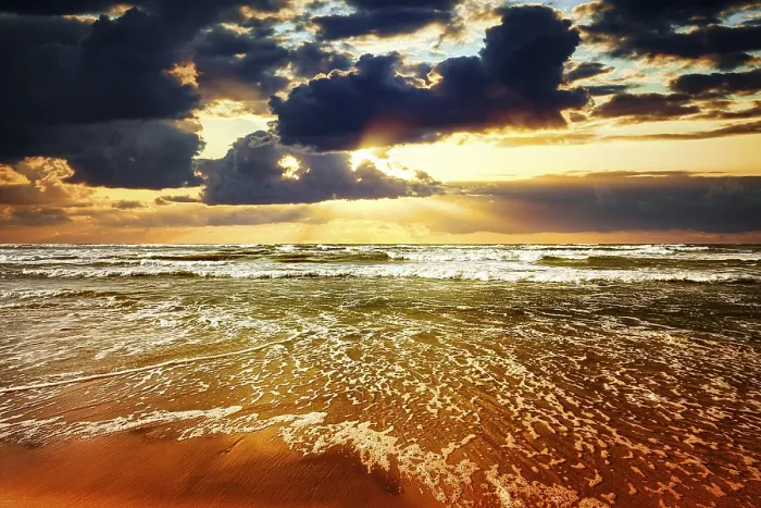 Stampa con cornice : Tramonto sul mare. Stampa con cornice : Tramonto sul mare.