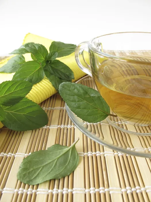 Stampa con cornice : Tè con limone e menta. Stampa con cornice : Tè con limone e menta.
