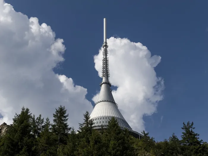 Stampa con cornice : Torre TV e Hotel Jestěd Stampa con cornice : Torre TV e Hotel Jestěd