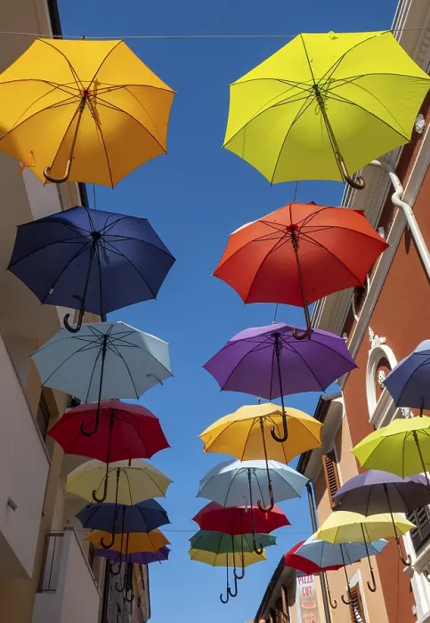 Stampa con cornice : Umbrellas Stampa con cornice : Umbrellas