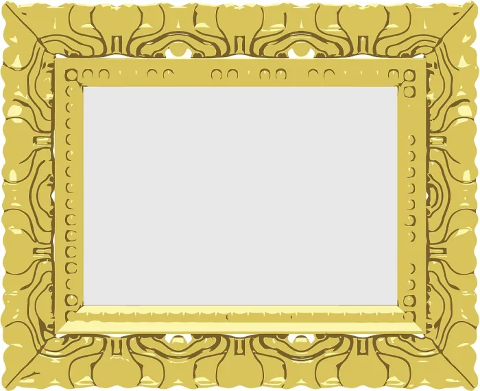 Stampa con cornice : Frammezzo vettoriale in oro. Stampa con cornice : Frammezzo vettoriale in oro.