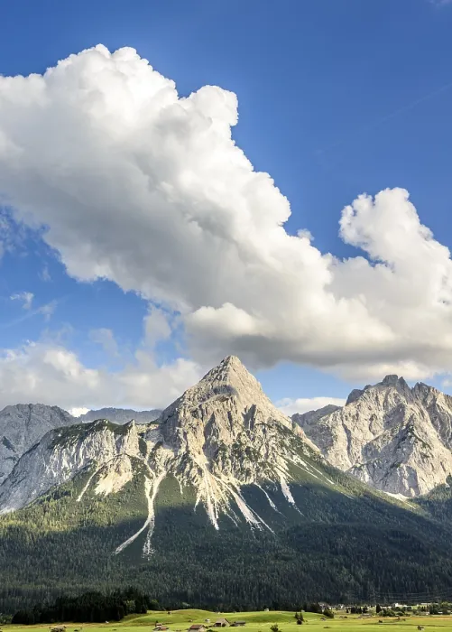 Stampa con cornice : Vista della Ehrwalder Sonnenspitze Stampa con cornice : Vista della Ehrwalder Sonnenspitze