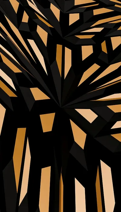 Stampa con cornice : Geometria Elegante in Nero e Oro Stampa con cornice : Geometria Elegante in Nero e Oro