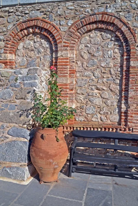 Stampa con cornice : Muro, vaso. Stampa con cornice : Muro, vaso.