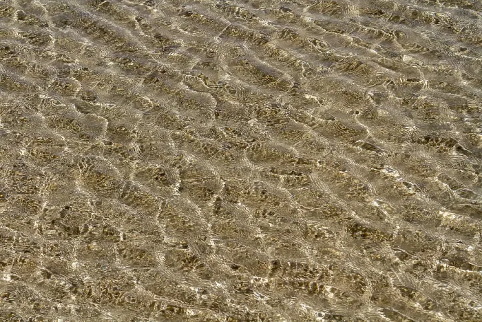 Stampa con cornice : Schema ondulatorio in acque poco profonde, spiaggia.