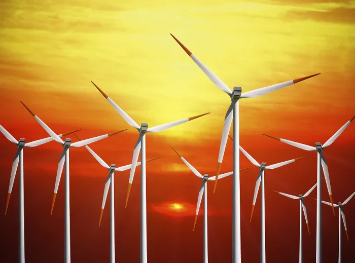 Stampa con cornice : Energia eolica.
