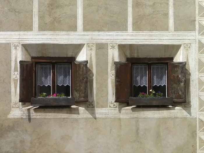 Stampa con cornice : Finestre a Guarda