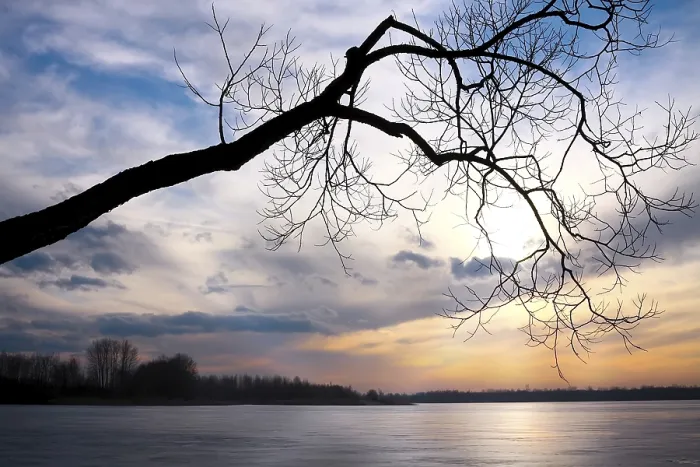 Stampa con cornice : Tramonto d'inverno Stampa con cornice : Tramonto d'inverno