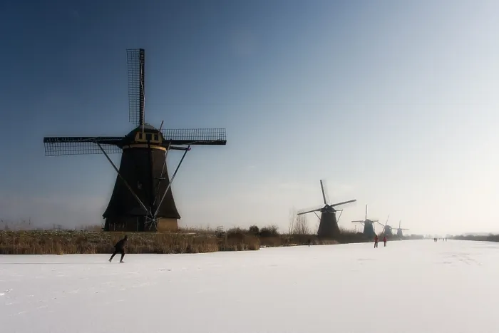 Stampa con cornice : Winter. Inverno in Olanda; Inverno in Paesi Bassi