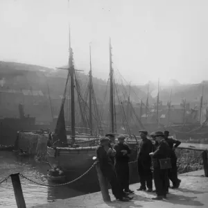 Brixham Harbour Print, c1930s
