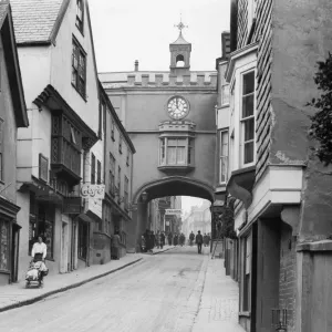 Fore Street, Totnes Print, c1910: A Westward View