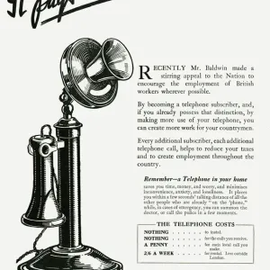 Anuncio para utilizar un teléfono