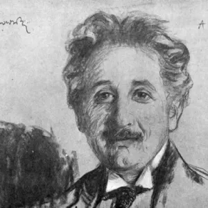 Albert Einstein Print, German Physicist, 1920s