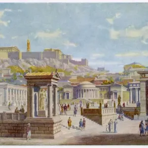 Athens Agora Reconstruction Print