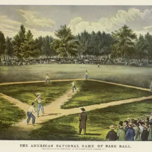 Print of a Baseball Game at the Elysian Fields, Hoboken