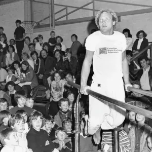 Brian Jacks World Champion Demonstrating Arm Dips Print