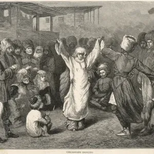 Circassians Dancing: Traditional Circassian Dance Print Circassians Dancing: Traditional Circassian Dance Print