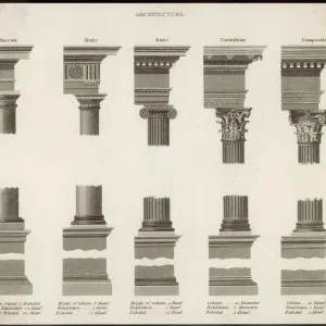Classical Orders Print: Columns, Capitals and Entablatures