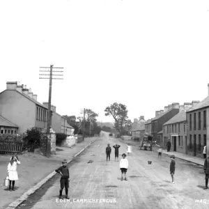 Early 20th Century Print of Carrickfergus Street Scene