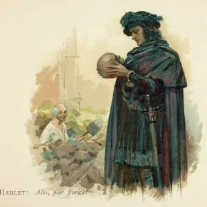 Hamlet with Yorick's Skull Print