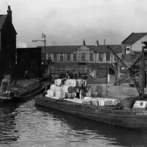 Lancashire Cotton Barge Print, 1930s Lancashire Cotton Barge Print, 1930s