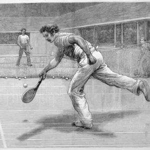 Lyttleton V Saunders Print, Real Tennis at New Princes Club