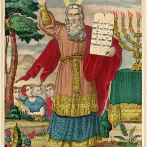 Print of Moses Exhibiting the Tables of the Law Print of Moses Exhibiting the Tables of the Law