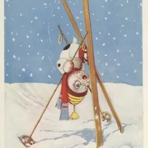 Bonzo in Frosty Weather Print