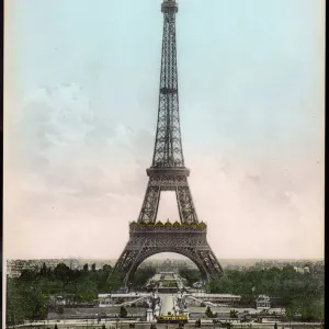 Paris Print from the River Seine, Eiffel Tower C1905