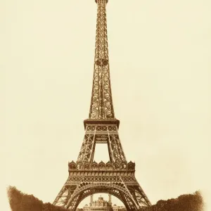 Paris Print: Eiffel Tower and Seine River