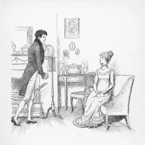 Print of Elizabeth Bennet Refusing Mr Darcy