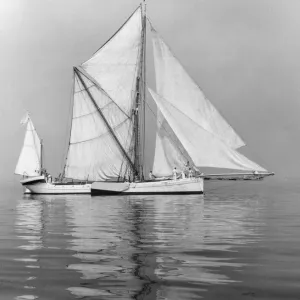 Thames Barge Sara Print, 1960s River Thames England Thames Barge Sara Print, 1960s River Thames England