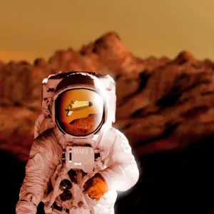 Astronaut on Mars Print
