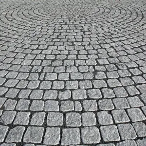 Granite Paving Print in Circular Pattern